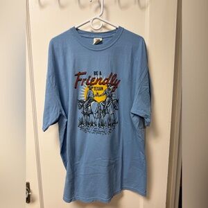 Comfort Colors Light Blue "Be A Friendly Texan" Graphic Tee
